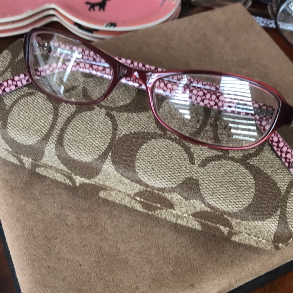Coach Elana glasses in burgundy never owned